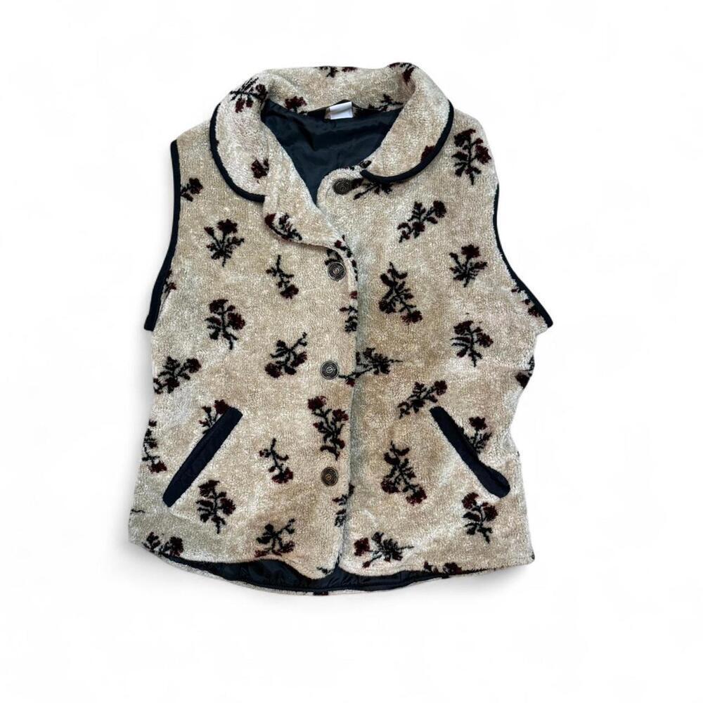Vintage Black Diamond fleece button up vest